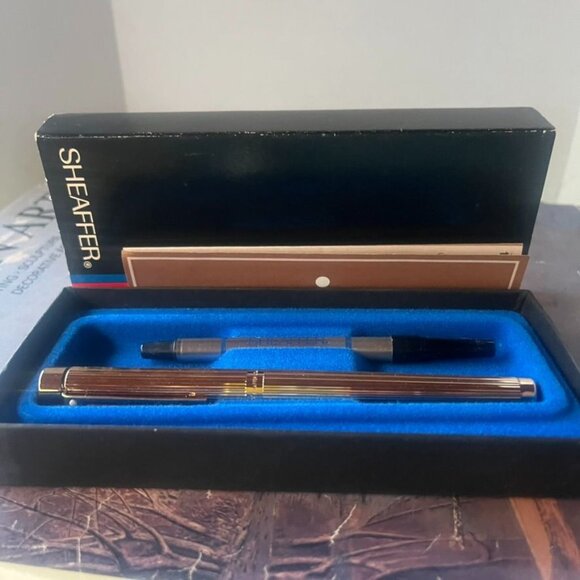 Sheaffer Targa 1005 Ballpoint Pen 23kt Gold Plated Vintage 1980 NWB - Picture 4 of 6